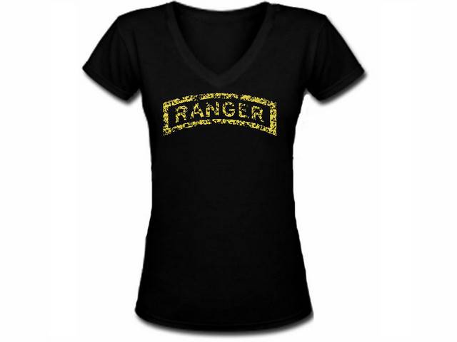 US elite unit commando rangers women/girls vneck tshirt